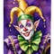 Edge Collections - 11.25" X 15.50" - Multicolor - Jester Mardi Gras Decorative Banner - 1 Piece